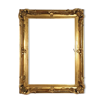 Nineteenth century frame with gilded stucco wood keys 65,5x50,5 cm, leafing 54,7x39,7cm SB