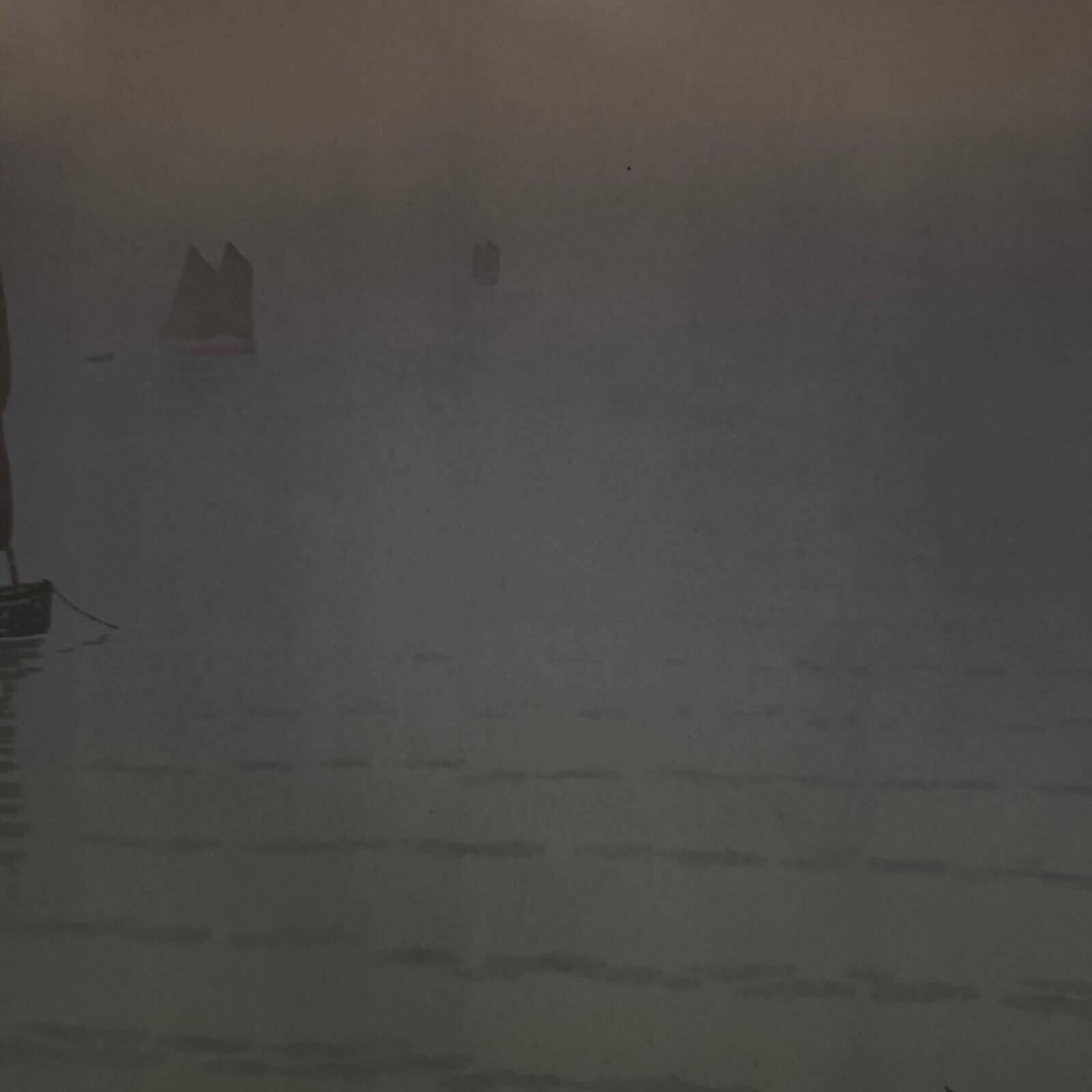 Lithograph by Henri Rivière The Beautiful Country of Brittany - Mist at Sea