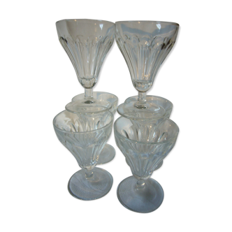 Lot of 6 crystal glasses