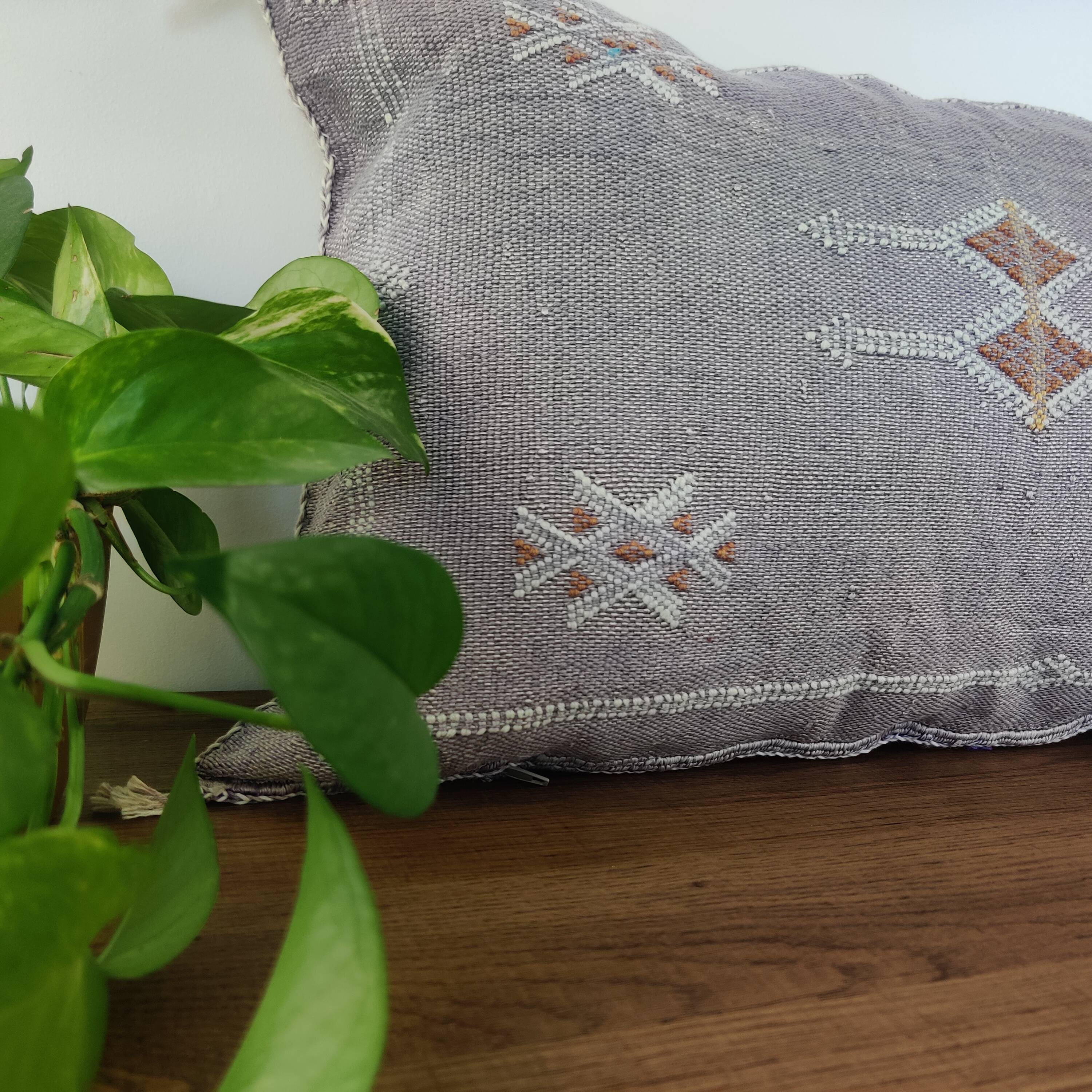 Vintage purple sabra Berber cushion