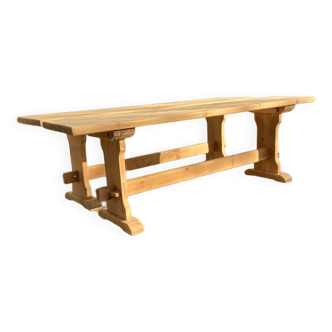 Paire de bancs en bois massif