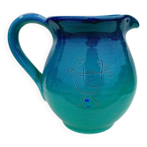 Vintage Mid-Century Ceramic Pitcher in Ombré Style