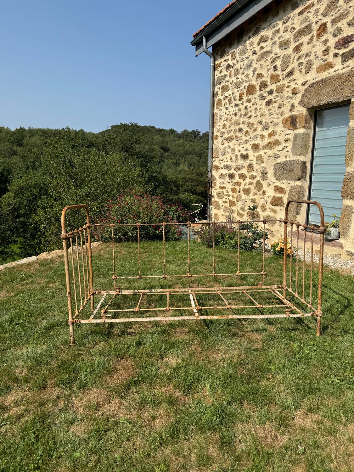 Wrought iron cage bed