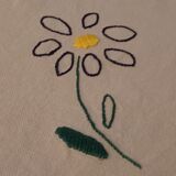 Nappe et serviettes brodées