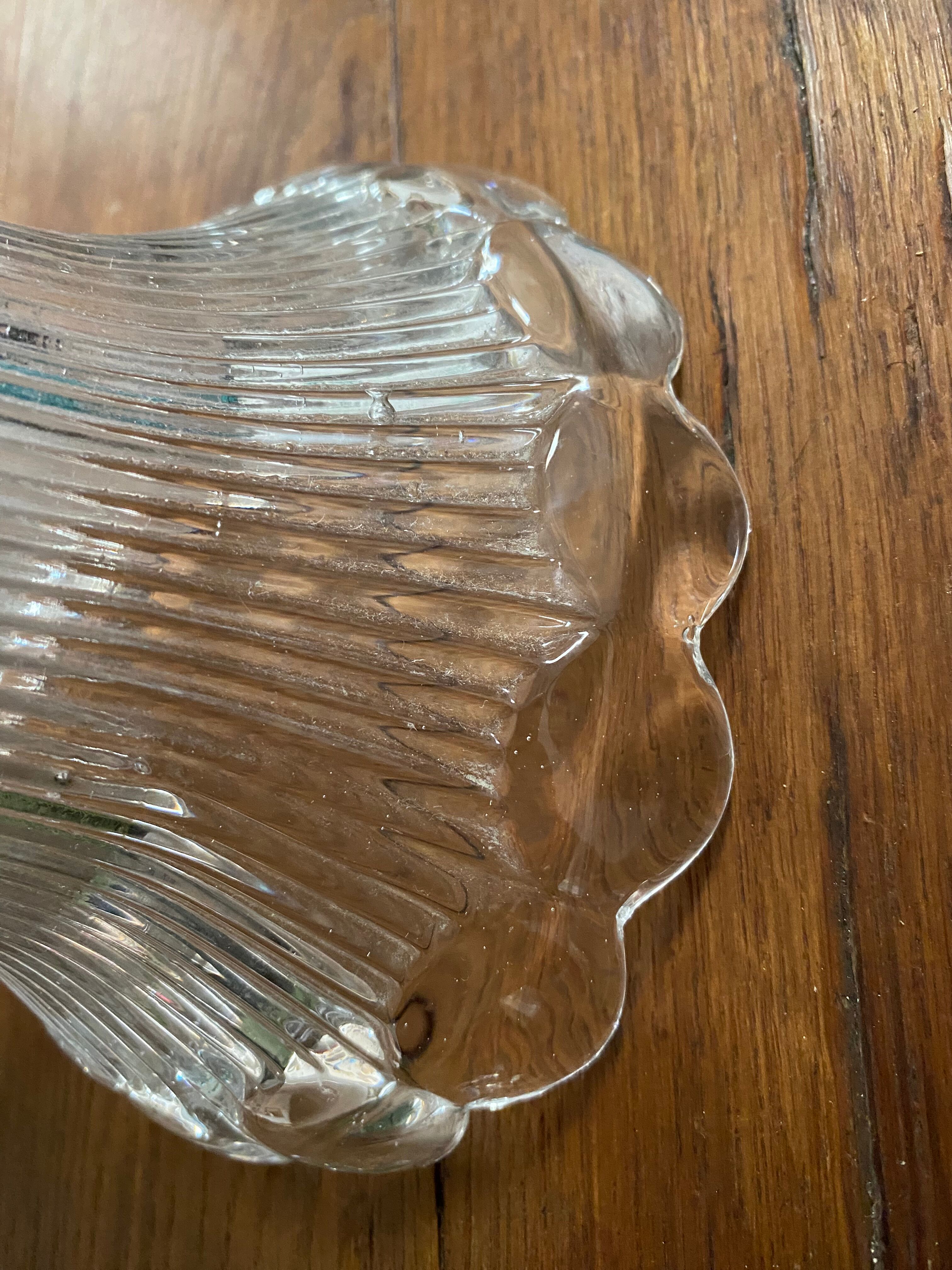 Vintage holophane glass tulip.