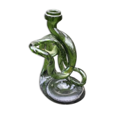Glass candle holder