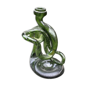 Glass candle holder