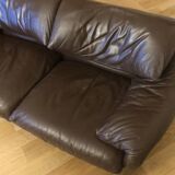2-seater Maralunga leather sofa from Cassina