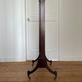 Écran de cheminée antique en tapisserie et acajou