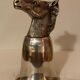 Calice or silver metal glass 19th century horse head