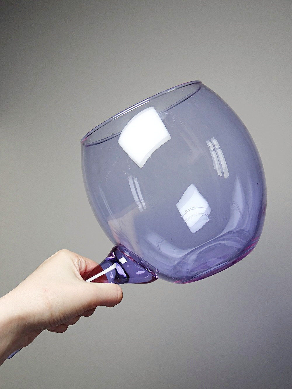 Service à sangria/punch vintage années 70 cristal Alexandrite "Bleikristall"