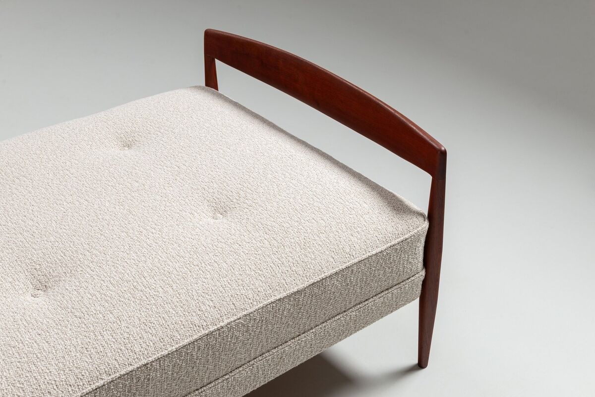 Scandinavian daybed in teak and cane Denmark 1960