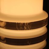 Hanging lamp cascade opaline glass and chrome