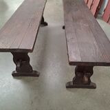 Pair of farm benches l 140 cm