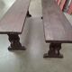 Paire de bancs de ferme l 140 cm