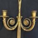 Pair of gilded bronze wall sconces in the Louis XVI style. 20th century.