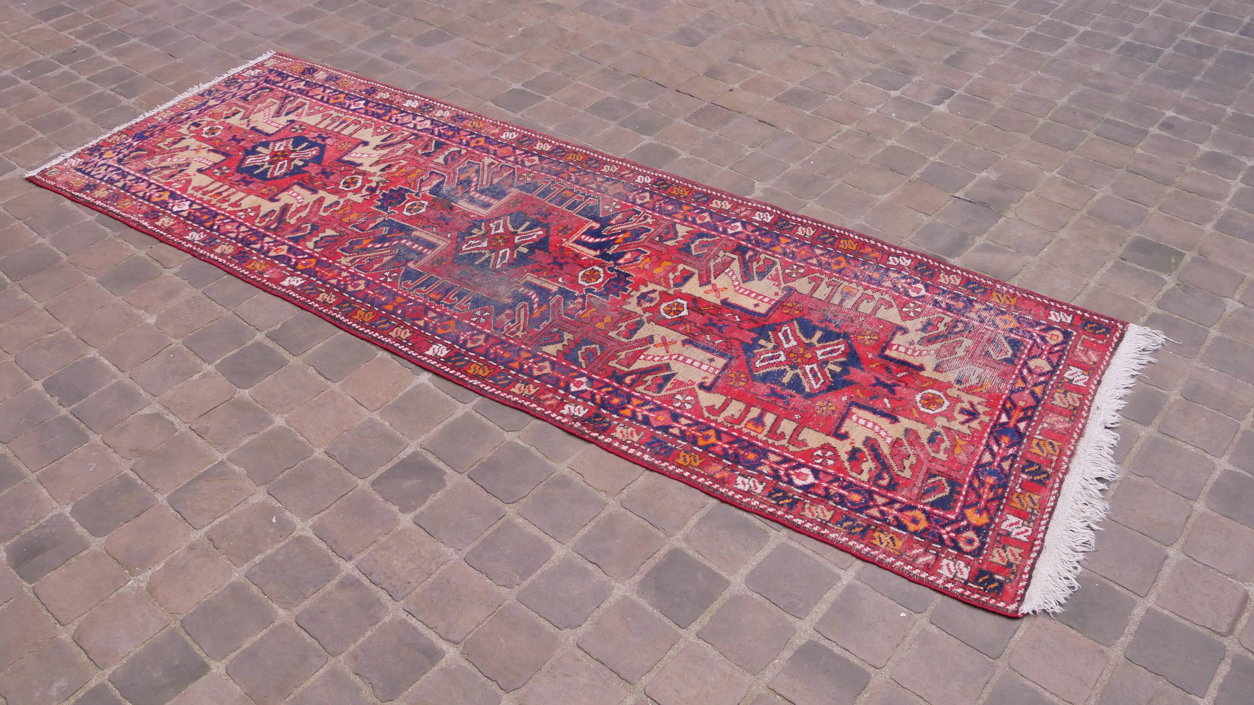 Handmade Oriental carpet of Persian corridor Hamadan
