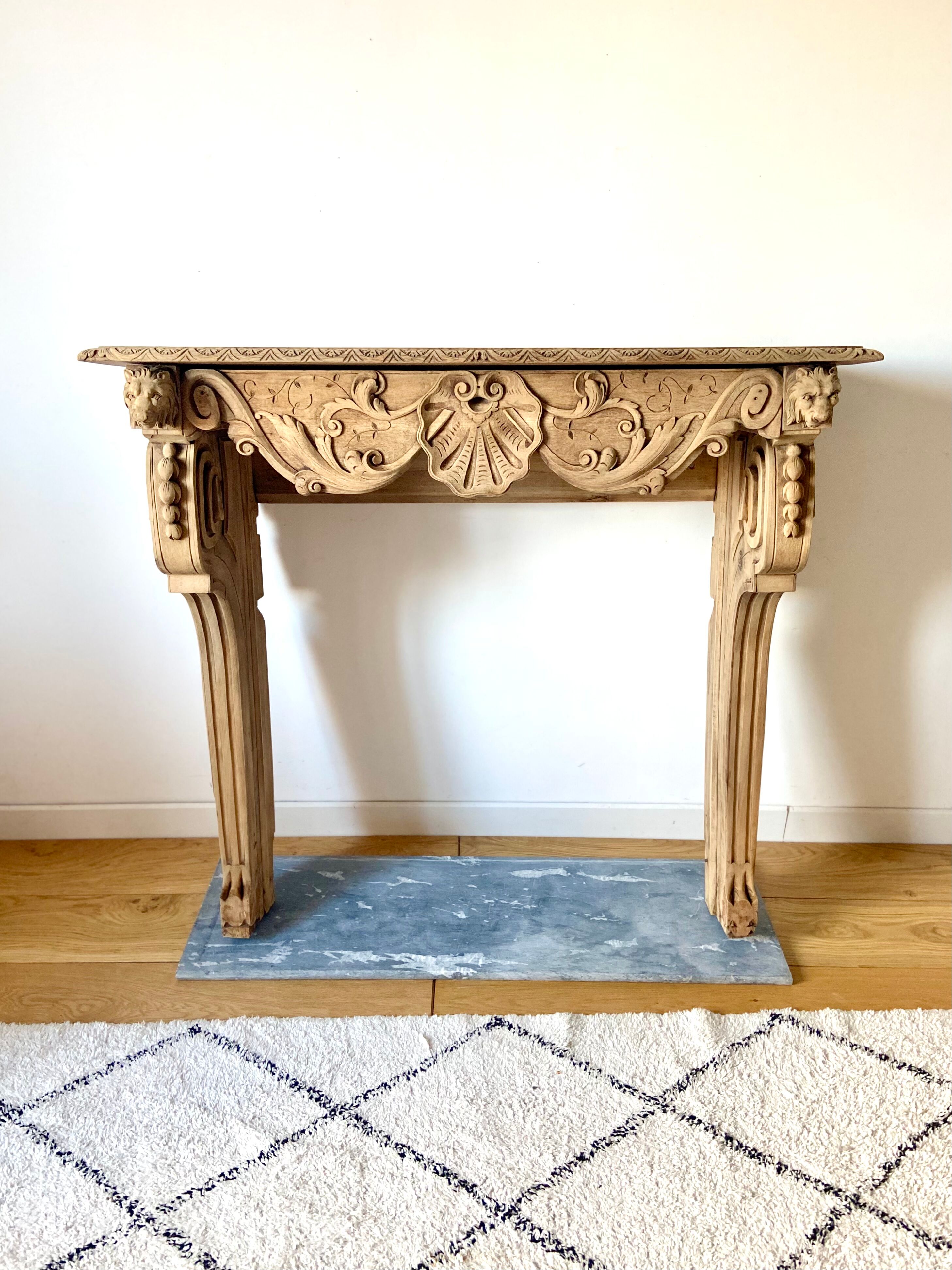 Oak fireplace mantle XIX