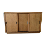 Furniture business in wood oak veneer 3 sliding doors