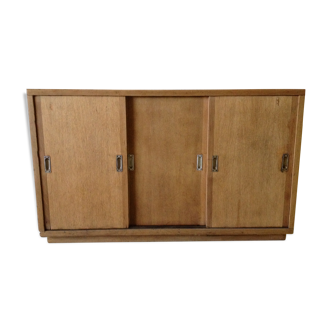 Furniture business in wood oak veneer 3 sliding doors