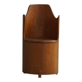 Modern Scandinavian style, Stump chair / "Kubstol" in pine, mid-20th century, 1950s.