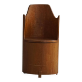 Modern Scandinavian style, Stump chair / "Kubstol" in pine, mid-20th century, 1950s.