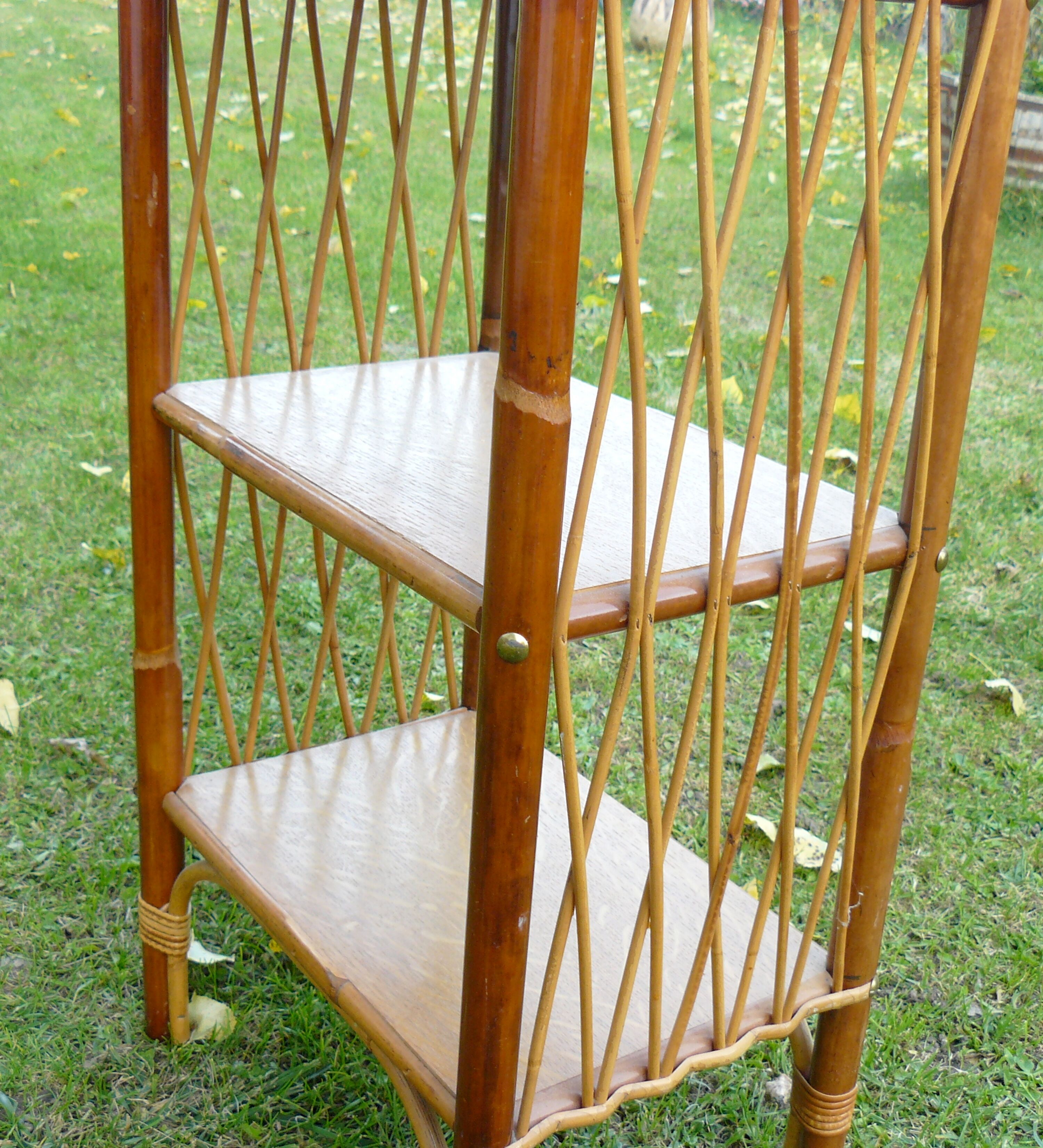 Bamboo and rattan shelf 1960/70