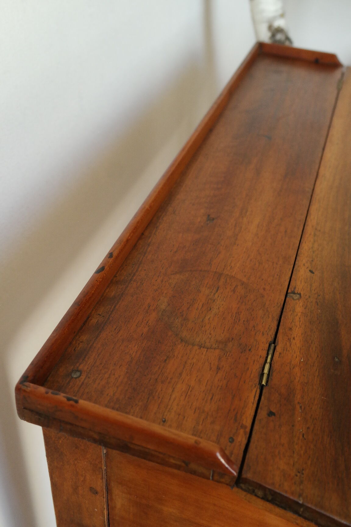Old schoolboy walnut desk