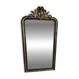 Dragon mirror black and gold plaster