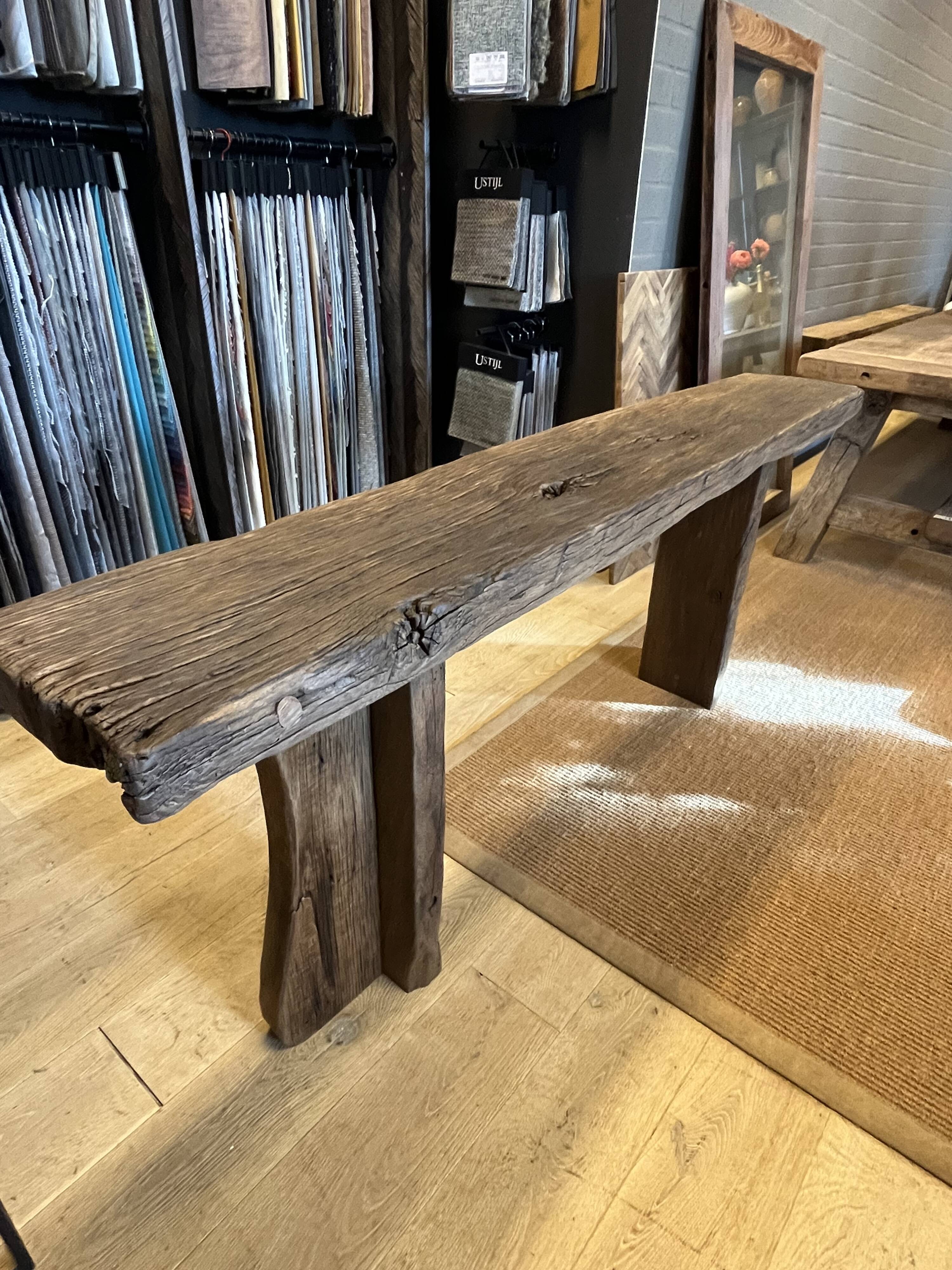 Console chêne massif ancien centenaire
