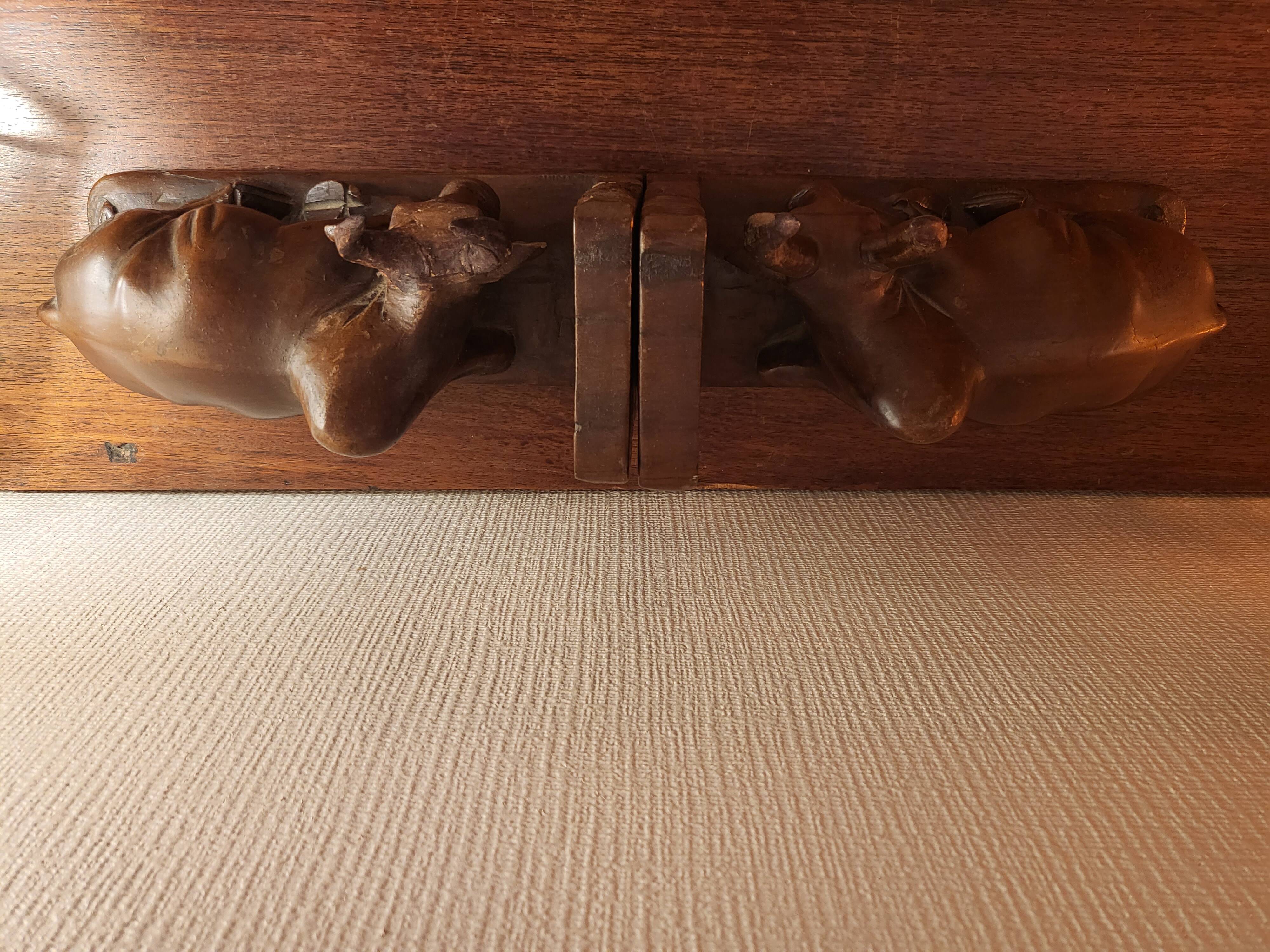 Pair of wooden bookends