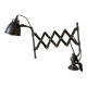 Lampe industrielle à ciseaux, pince d'établi