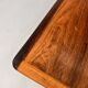 Table basse en palissandre et cuir du milieu du siècle par Topform, années 1960