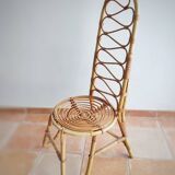Chaise en rotin vintage