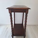 Side table with spool legs