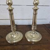 Antique pair of brass candlesticks