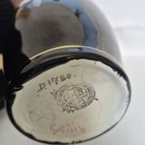 Vase Art Déco en céramique noire et or – Boch Frères Belgique 1930