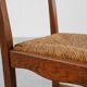 Mid-Century Brutalist Oak and Wicker Chair, Belgium, 1960