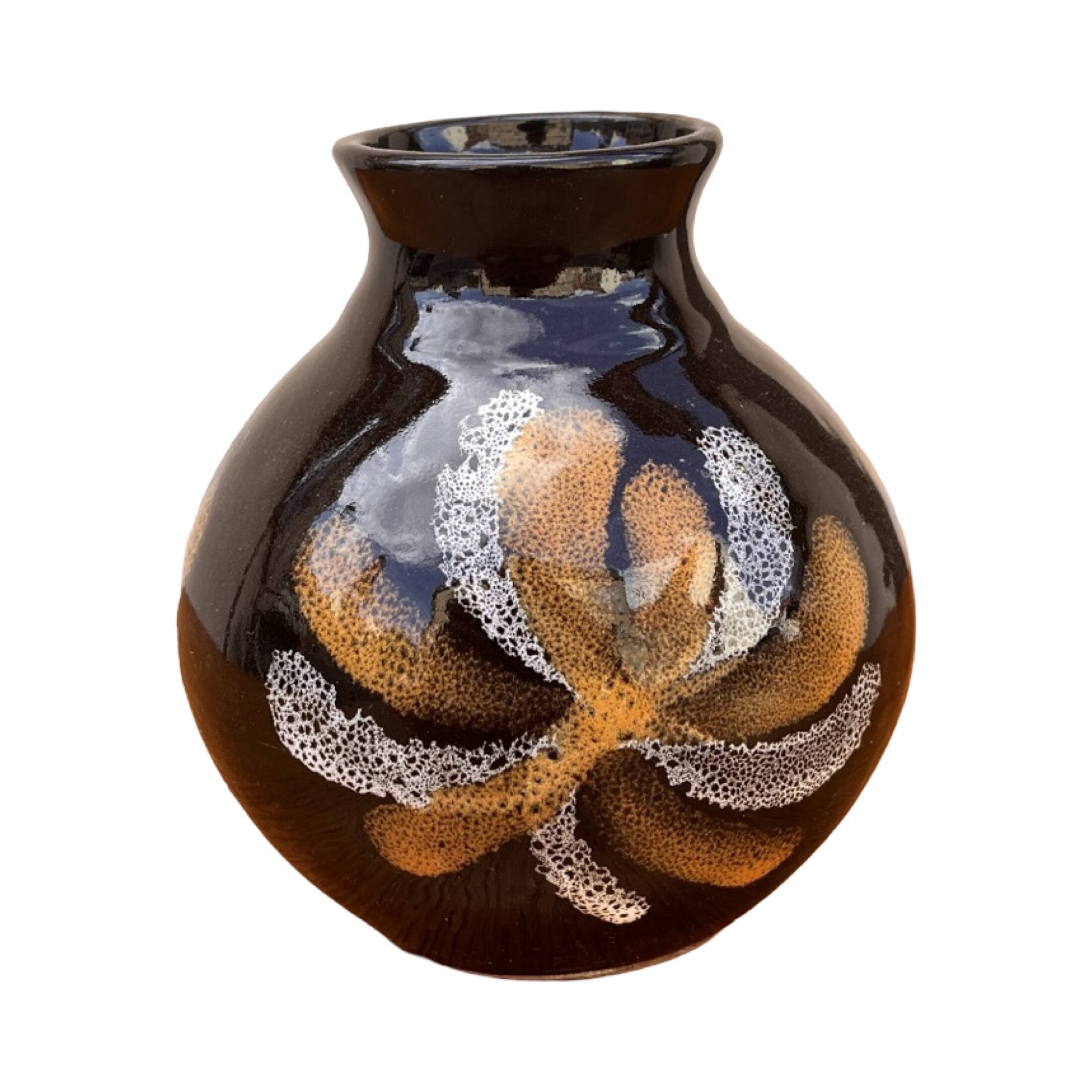 Ceramic vase, spila bolesławiec poland, 1970s.