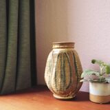 Vintage ceramic vase in earth tones, from Denmark