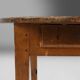 French round sidetable in oak with blue top and beautiful patina, ca. 1850