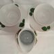 Duo tasses et pot à lait porcelaine bavaria orange et vert vintage 70