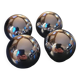 4 chrome brass furniture knobs