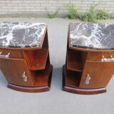 Pair of art deco bedside tables of the 30s