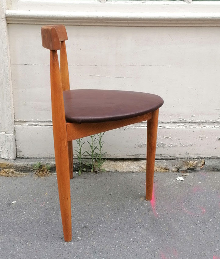 Chair in wood and skai, Yugoslavia, 1960