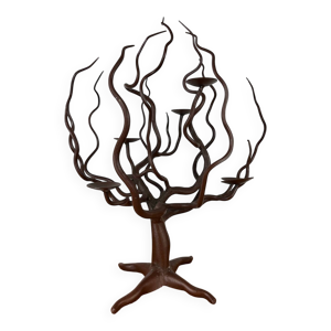 bougeoir arbre fer forgé,