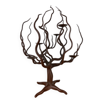Wrought iron tree candlestick, candelabrum