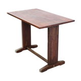 Art deco bistro table, wood and brass bistro table, wood table, art deco, kitchen, 30's