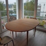 Table round scandinavian teak