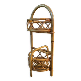 Rattan bottle holder